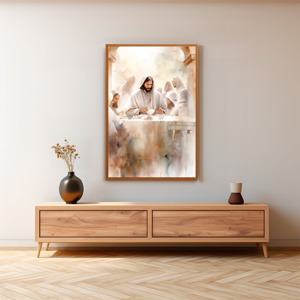 The Last Supper Landscape, Digital Print, Matthew 26:26-29, Sketches ...