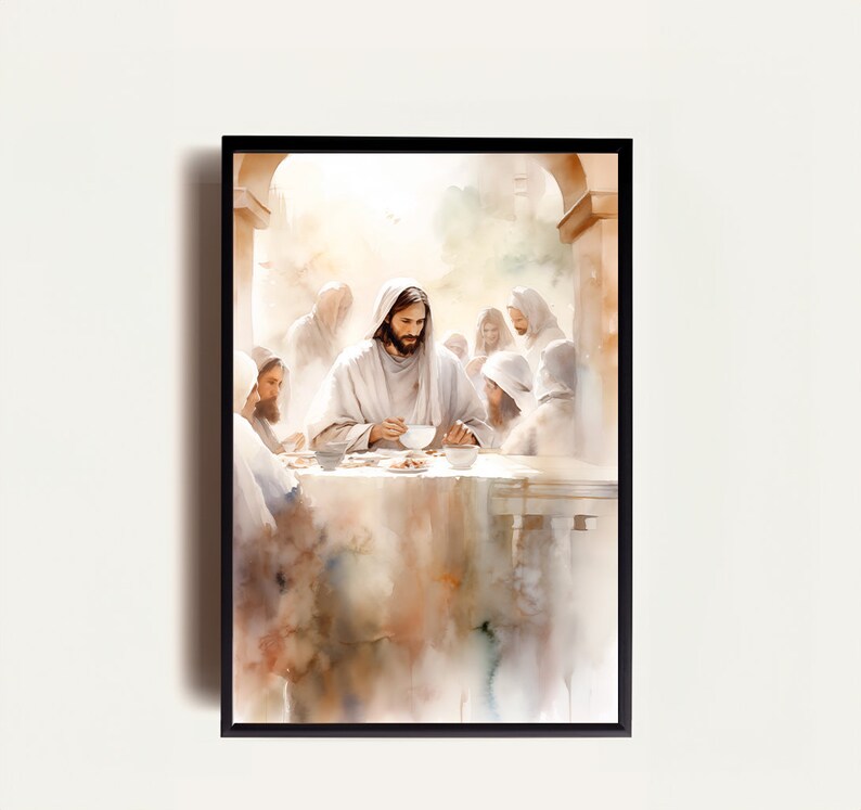 The Last Supper Landscape, Digital Print, Matthew 26:26-29, Sketches ...