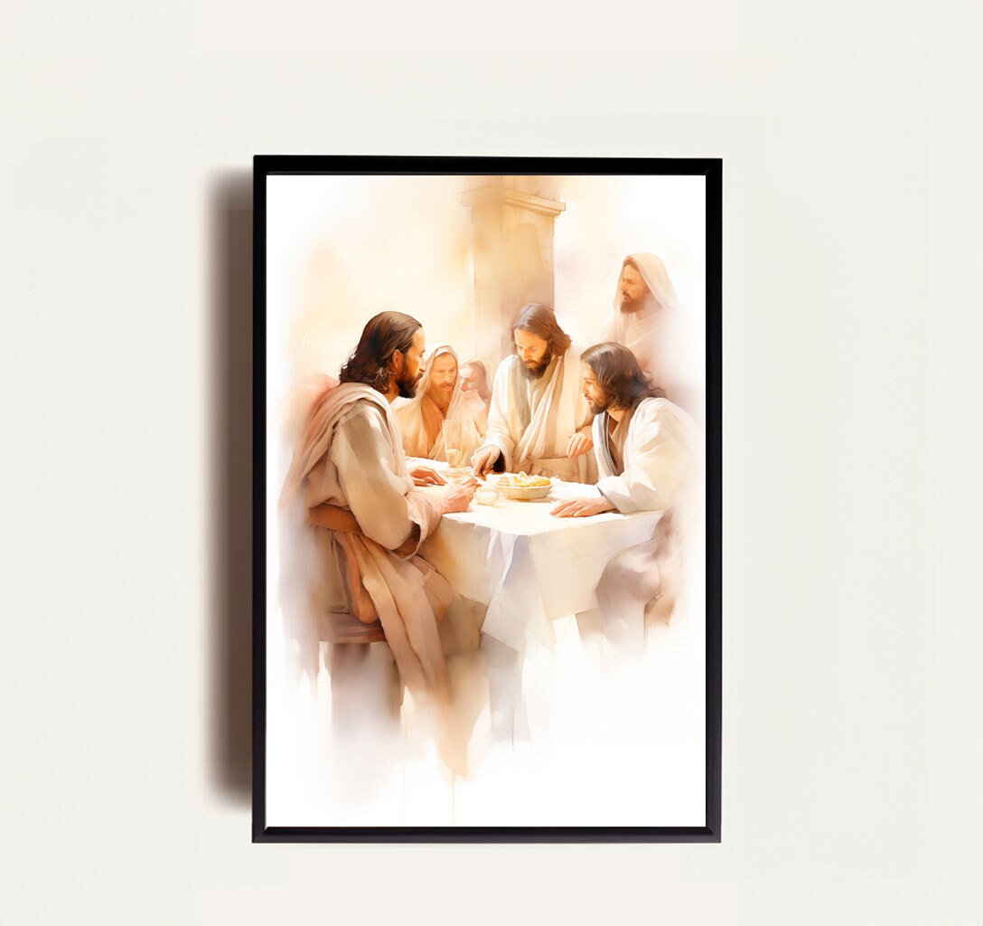 The Last Supper Landscape, Digital Print, Matthew 26:26-29, Sketches ...
