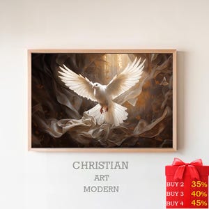 Colombe chrétienne, téléchargement numérique, fils bien-aimé, réveil du Saint-Esprit, nouvelle création, art religieux, art oiseau, colombe, peinture de Jésus, art de Jésus