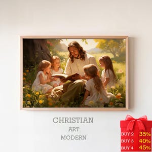 Jesuskind belehrend | DIGITALDRUCK! | Jesus Porträt | Jesus Gemälde | Jesus Druck | Jesus Kunst | Jesus Wandkunst | Jesus Aquarell