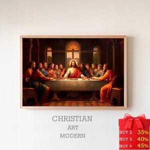 The Last Supper Art Print: Christian Bible Verse (Digital Download)