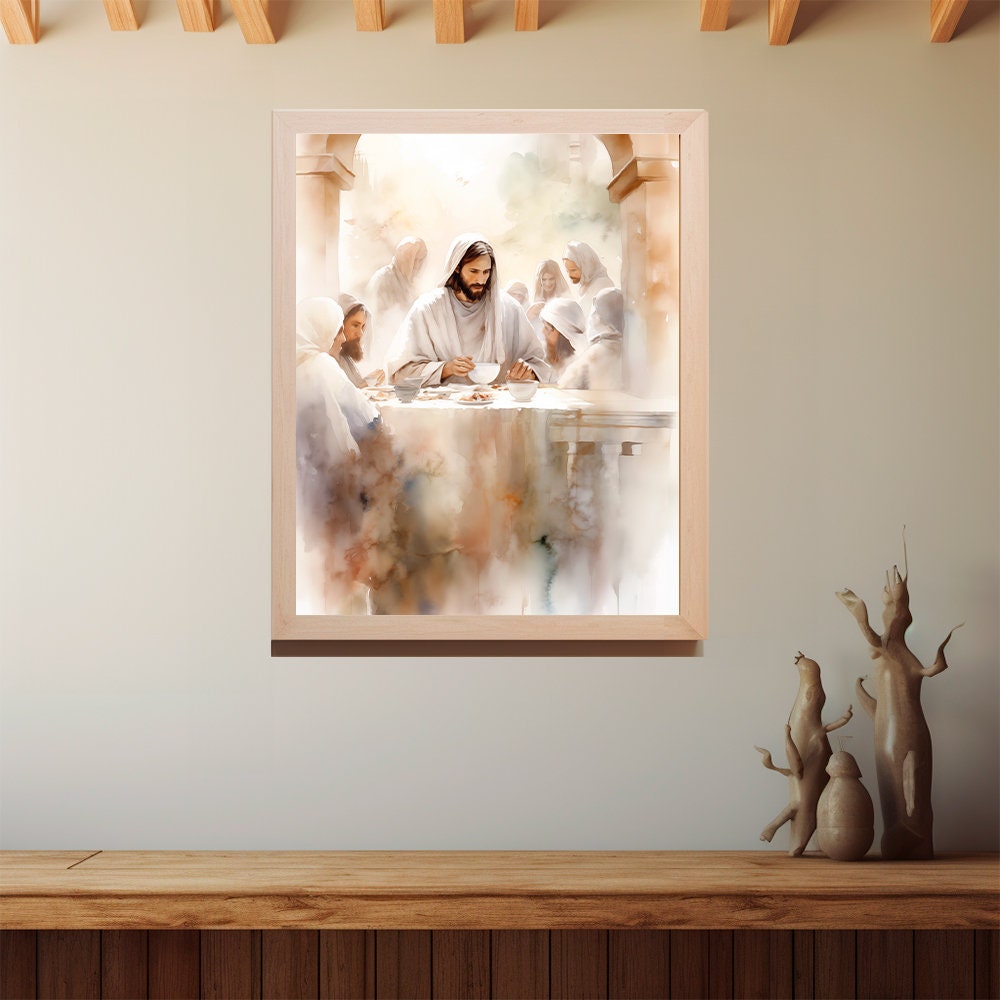 The Last Supper Landscape, Digital Print, Matthew 26:26-29, Sketches ...
