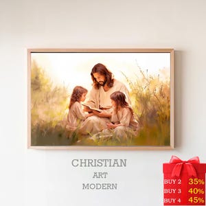 Jesuskind belehrend | DIGITALDRUCK! | Jesus Porträt | Jesus Gemälde | Jesus Druck | Jesus Kunst | Jesus Wandkunst | Jesus Aquarell