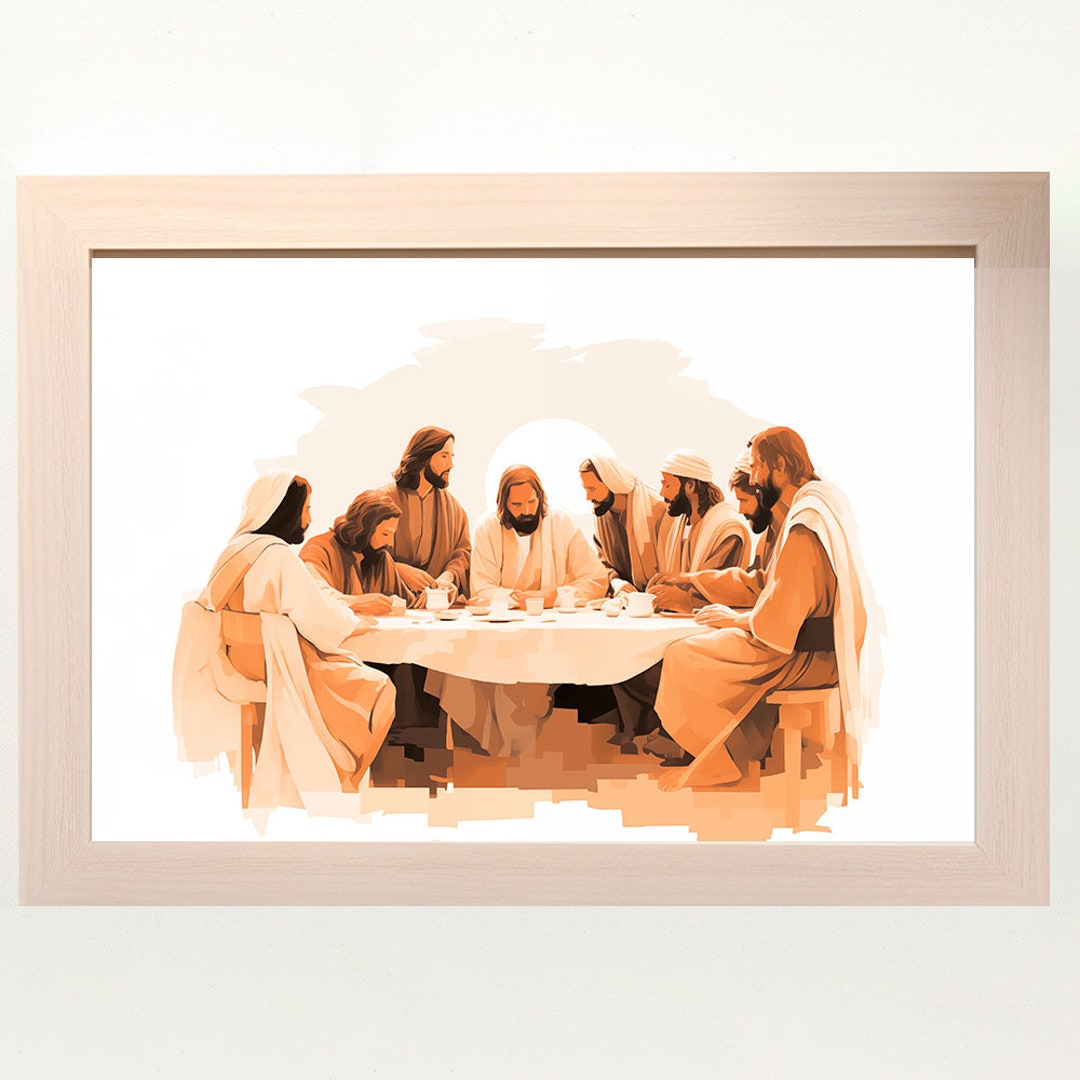 The Last Supper Landscape, Digital Print, Matthew 26:26-29, Sketches ...