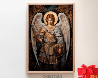 Art Archangel Michael | Digital Print | the Celestial Defender | Saint ...
