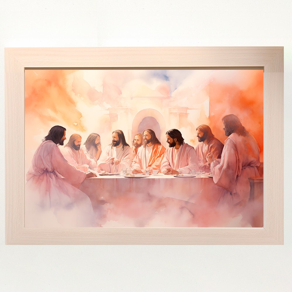 The Last Supper Landscape, Digital Print, Matthew 26:26-29, Sketches ...