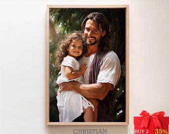 Jesus Laughing | Smiling Christ | DIGITAL PRINT! | Jesus Smiling | Picture of Jesus | Jesus Watercolor | Jesus Art Print | LDS Art