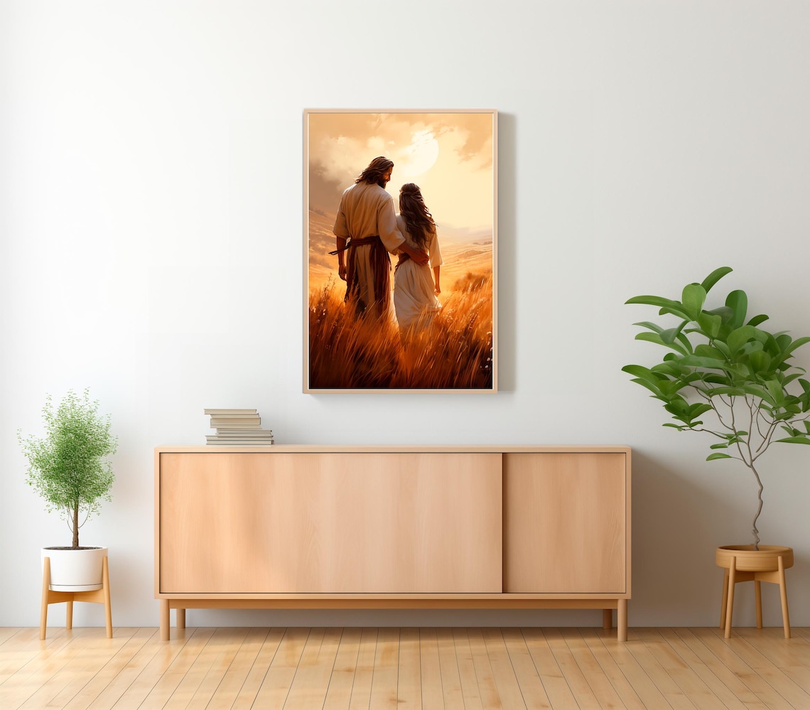 Jesus Christ Walking With Girl | DIGITAL PRINT | Lead Me Guide Me ...