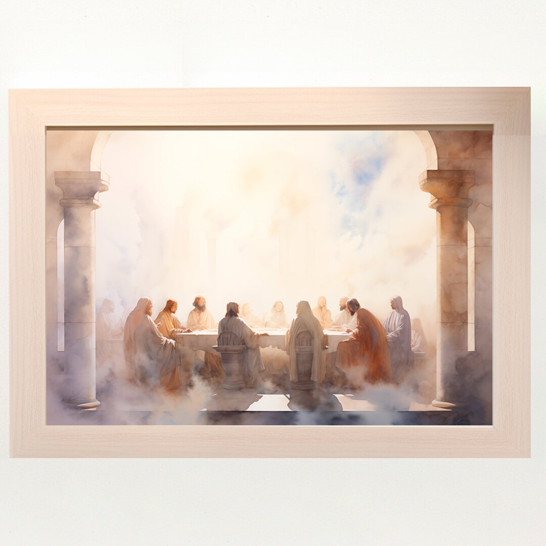 The Last Supper Landscape, Digital Print, Matthew 26:26-29, Sketches ...
