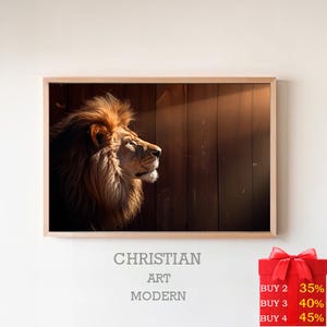 Wall art of Jesus Lion of Judah bedroom Canvas Wall Art Gifts for him