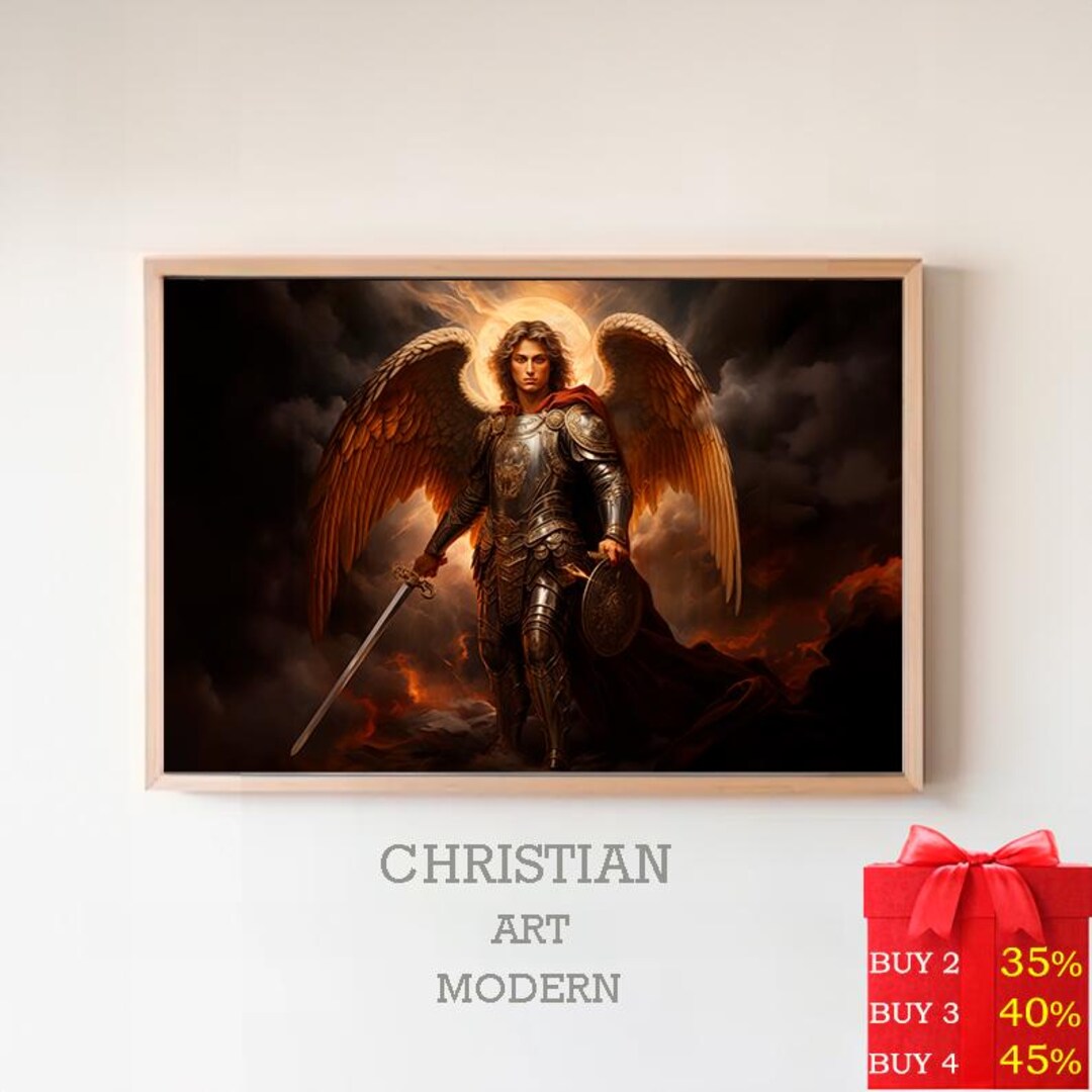 Art Archangel Michael | Digital Print | the Celestial Defender | Saint ...