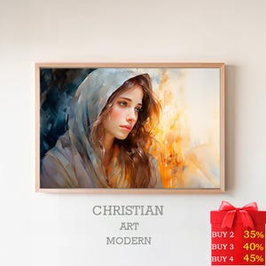 Mother of Jesus | Virgin Mary | DIGITAL PRINT! | Maddona | Saint Mary Magdalene watercolor painting | Mary Magdalene art | Catholic gifts