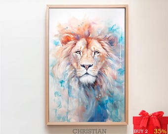 Lion of Judah Jesus Poster: Christian Home Decor (Digital Download)