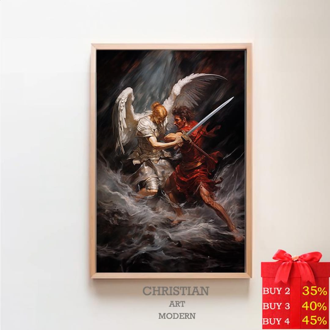 Art Archangel Michael | Digital Print | the Celestial Defender | Saint ...