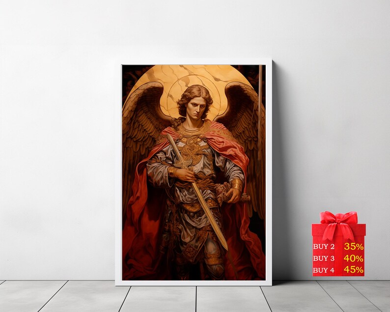 Art Archangel Michael | Digital Print | the Celestial Defender | Saint ...