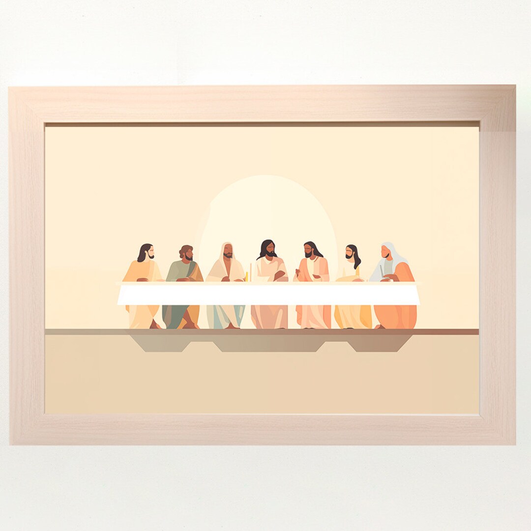 The Last Supper Landscape, Digital Print, Matthew 26:26-29, Sketches ...