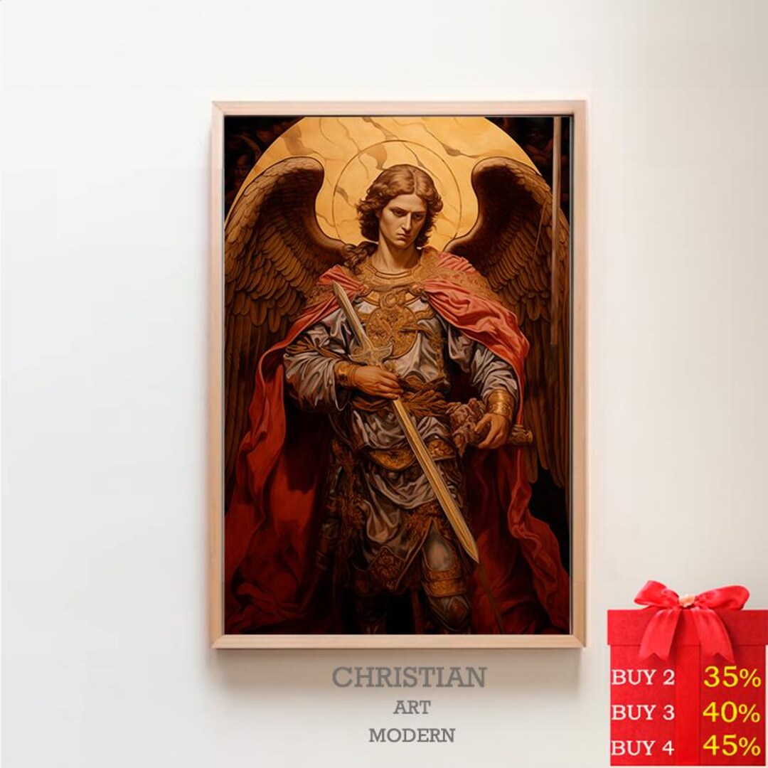 Art Archangel Michael | Digital Print | the Celestial Defender | Saint ...