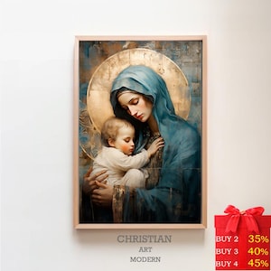 Mother of Jesus | Virgin Mary | DIGITAL PRINT! | Maddona | Saint Mary Magdalene watercolor painting | Mary Magdalene art | Catholic gifts