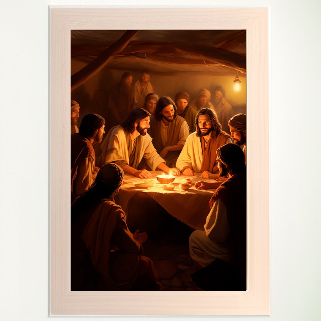 The Last Supper Landscape, Digital Print, Matthew 26:26-29, Sketches ...