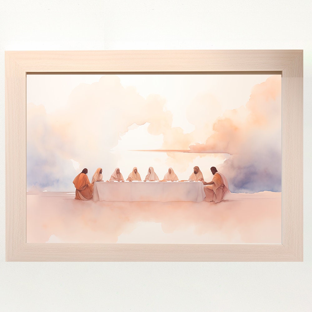 The Last Supper Landscape, Digital Print, Matthew 26:26-29, Sketches ...