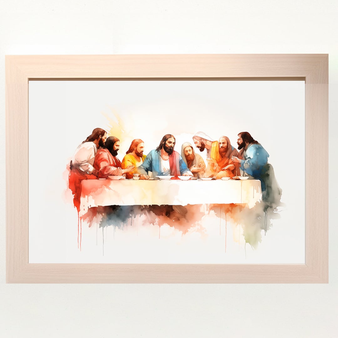 The Last Supper Landscape, Digital Print, Matthew 26:26-29, Sketches ...