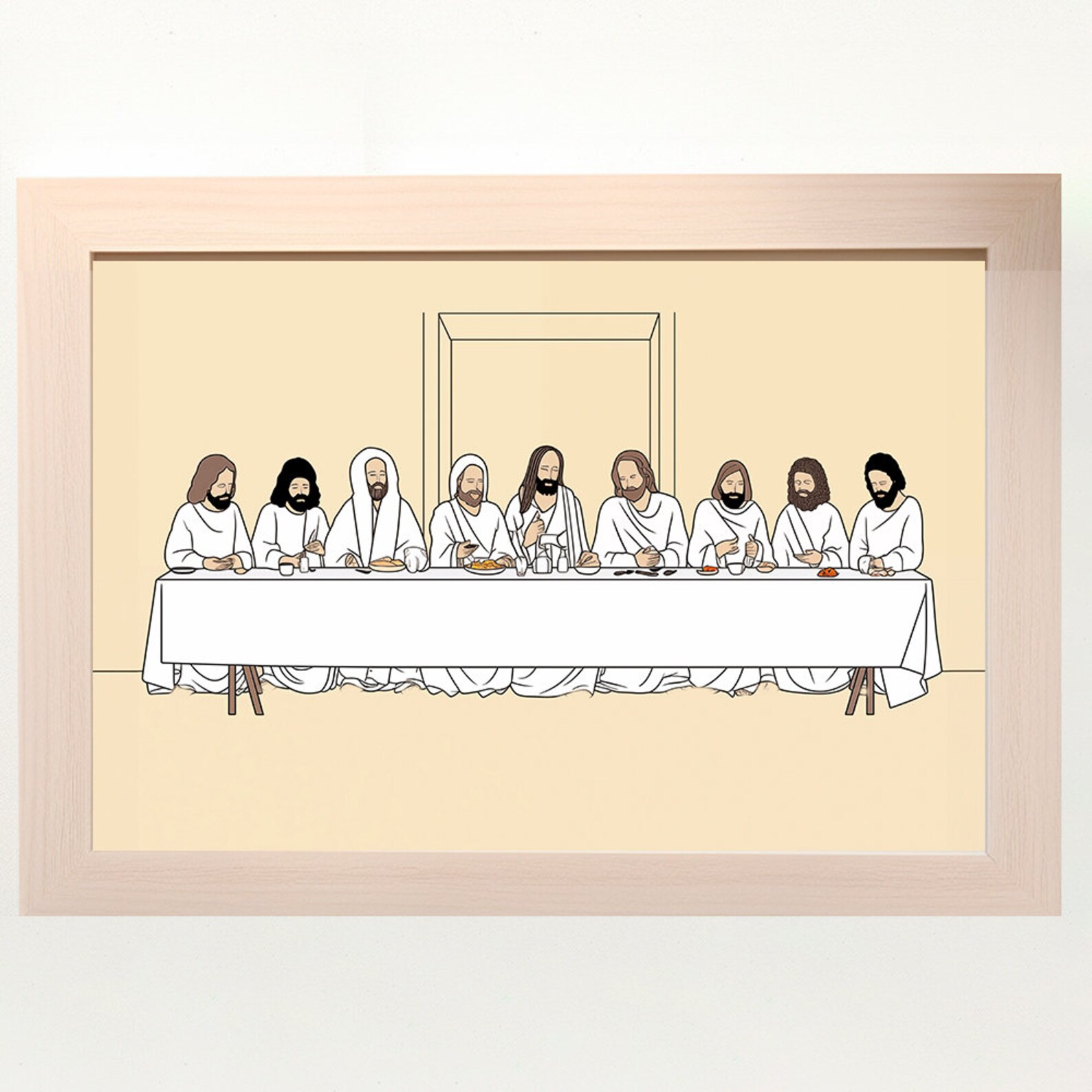 The Last Supper Landscape, Digital Print, Matthew 26:26-29, Sketches ...