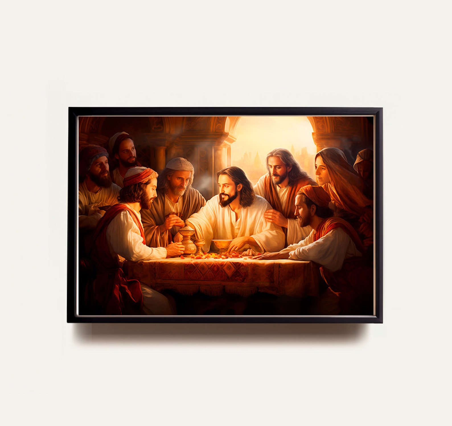 The Last Supper Landscape, Digital Print, Matthew 26:26-29, Sketches ...
