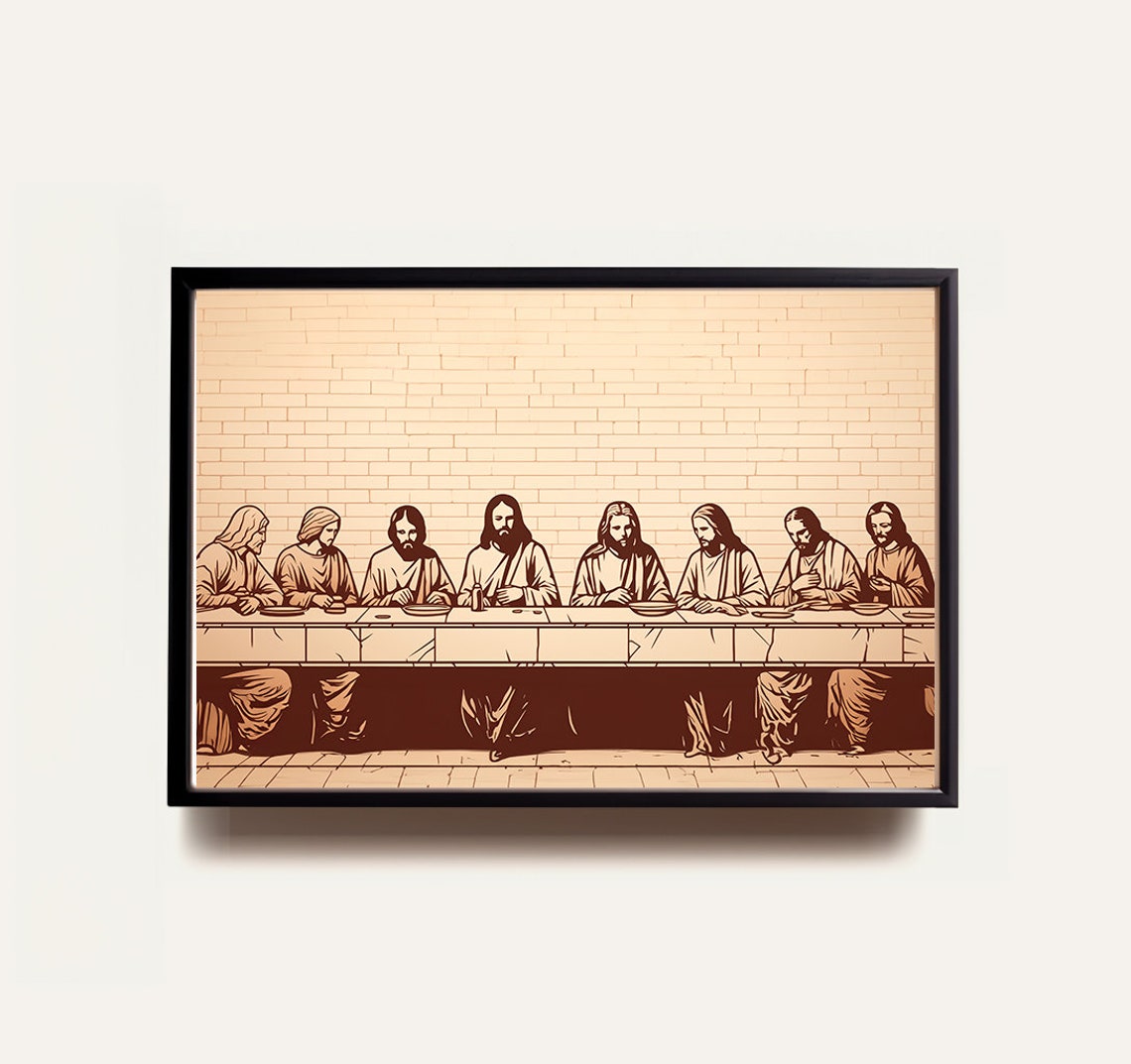 The Last Supper Landscape, Digital Print, Matthew 26:26-29, Sketches ...