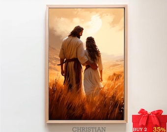 Jesus Christ Walking With Girl | DIGITAL PRINT | Lead Me Guide Me