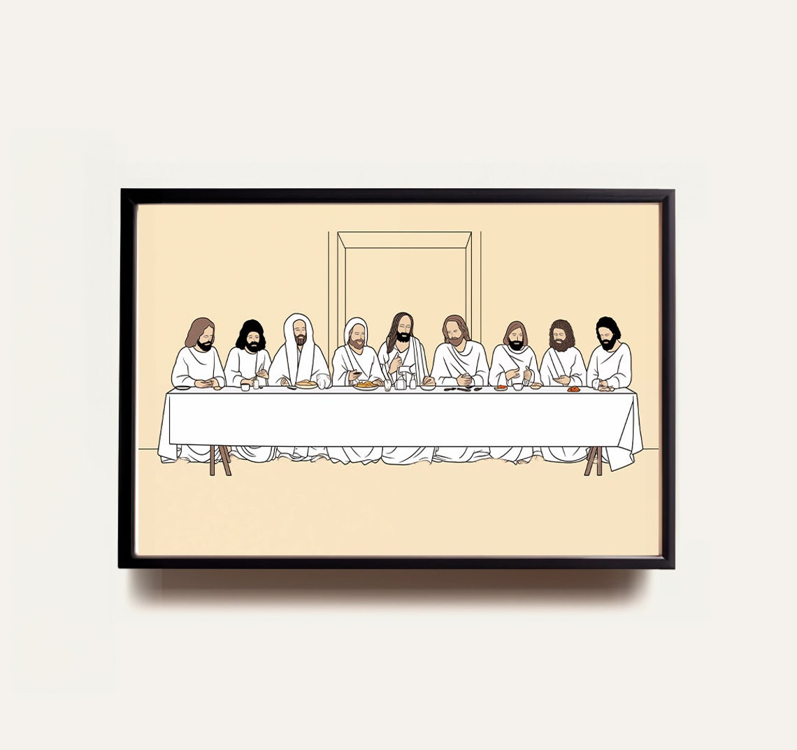 The Last Supper Landscape, Digital Print, Matthew 26:26-29, Sketches ...