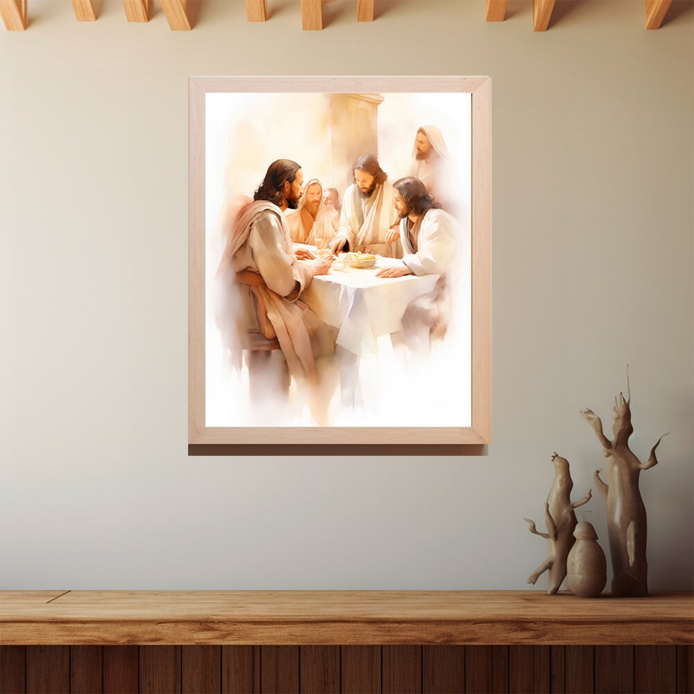The Last Supper Landscape, Digital Print, Matthew 26:26-29, Sketches ...