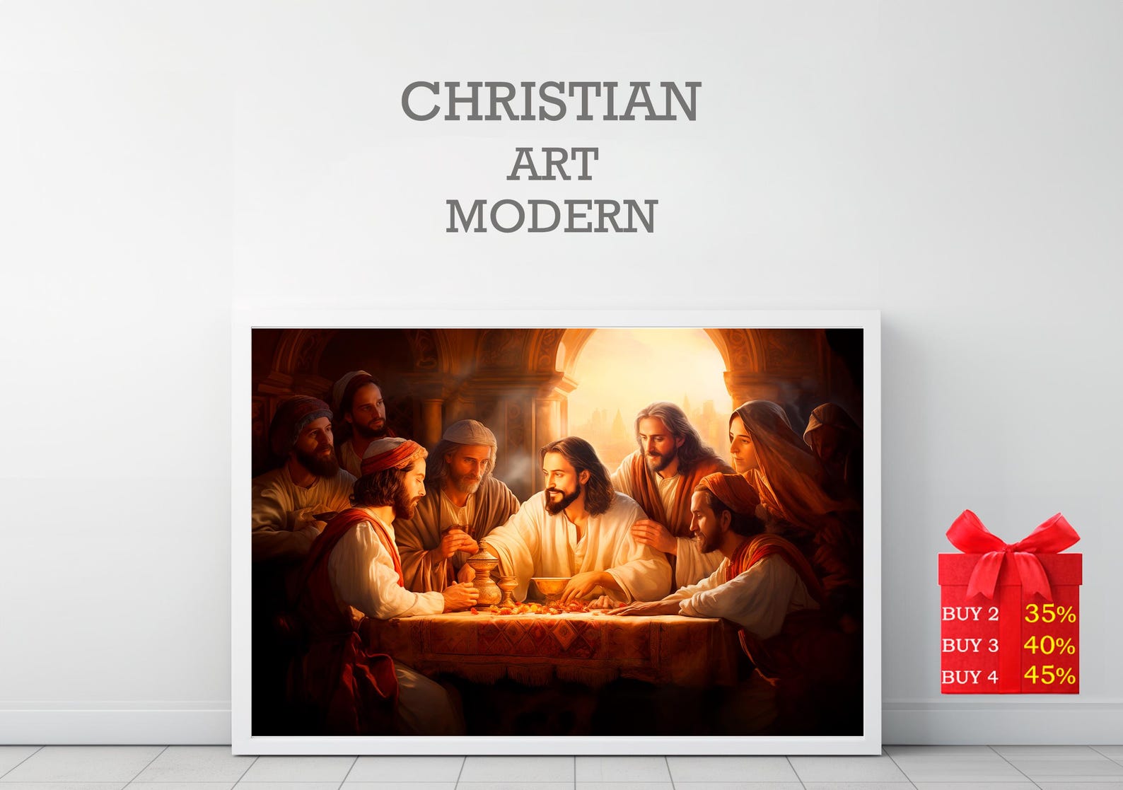 The Last Supper Landscape, Digital Print, Matthew 26:26-29, Sketches ...