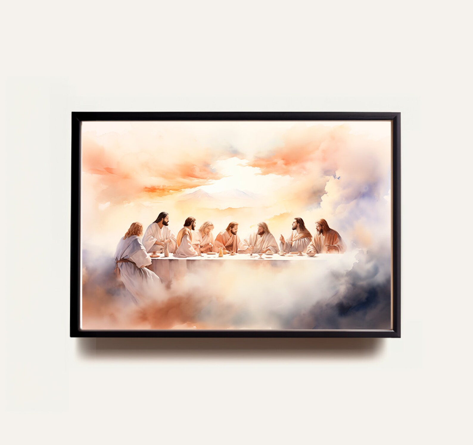 The Last Supper Landscape, Digital Print, Matthew 26:26-29, Sketches ...