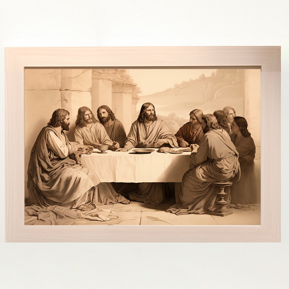 The Last Supper Landscape, Digital Print, Matthew 26:26-29, Sketches ...