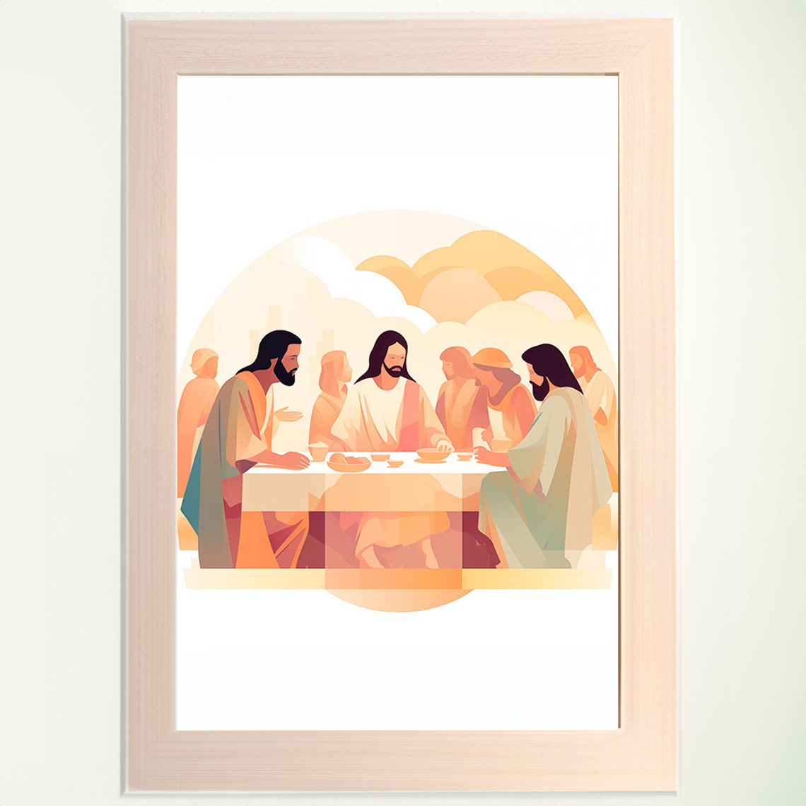 The Last Supper Landscape, Digital Print, Matthew 26:26-29, Sketches ...