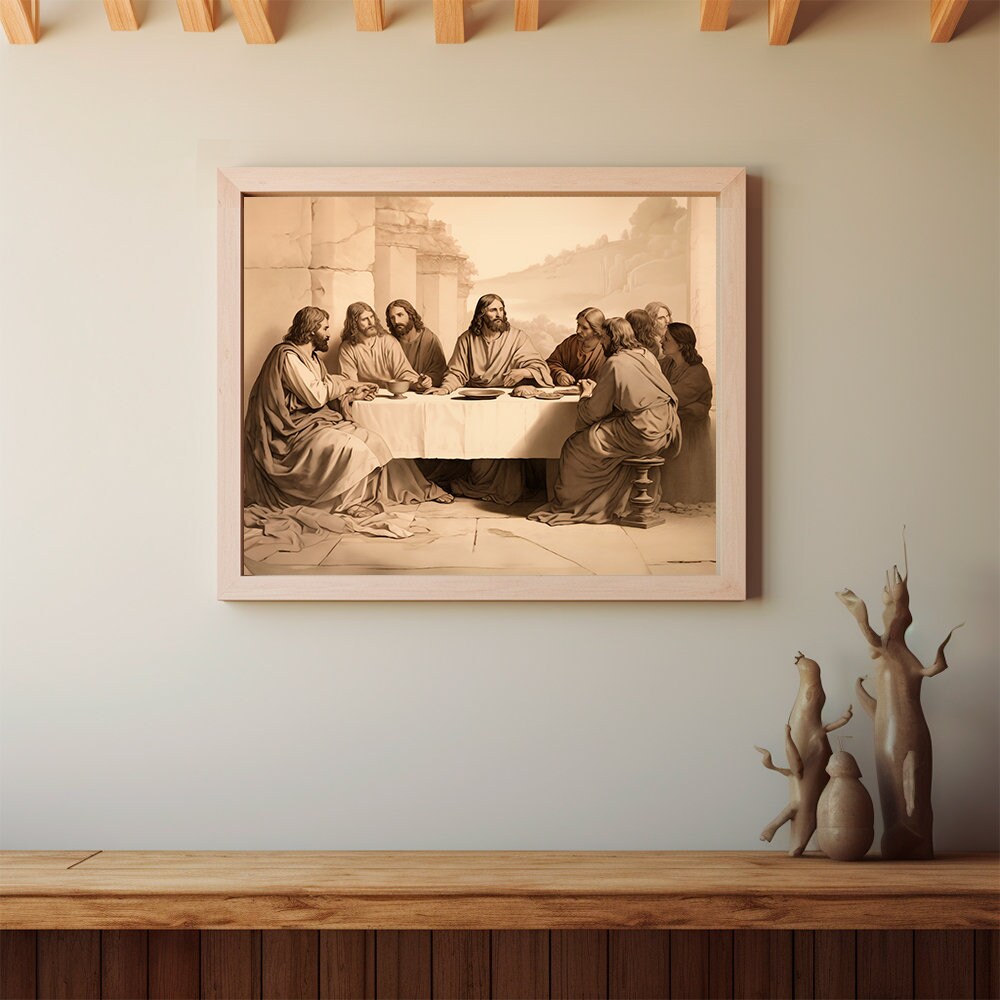The Last Supper Landscape, Digital Print, Matthew 26:26-29, Sketches ...