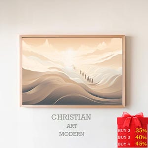 Moses Parting the Red Sea DIGITAL DOWNLOAD, Christian Bible Art, Crossing the Red Sea Modern Art, Jesus print