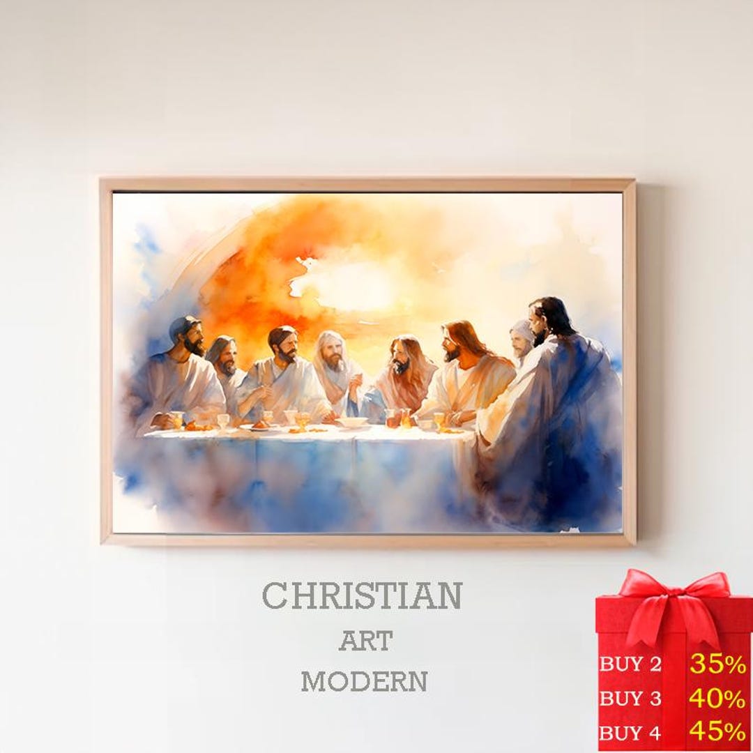 The Last Supper Landscape, Digital Print, Matthew 26:26-29, Sketches ...