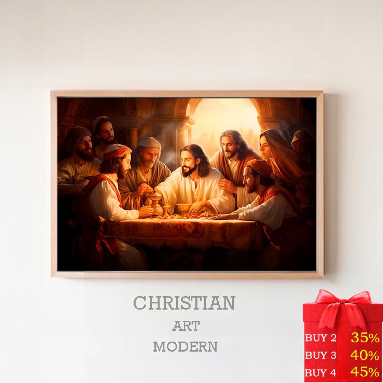 The Last Supper Landscape, Digital Print, Matthew 26:26-29, Sketches ...
