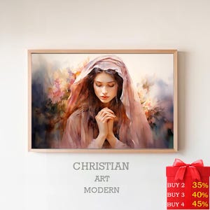Mother of Jesus | Virgin Mary | DIGITAL PRINT! | Maddona | Saint Mary Magdalene watercolor painting | Mary Magdalene art | Catholic gifts