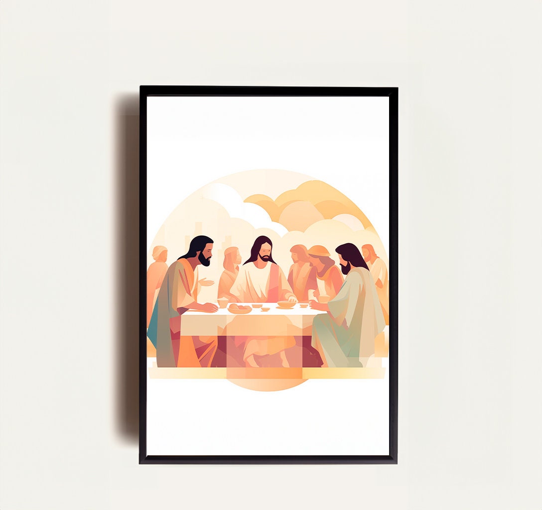 The Last Supper Landscape, Digital Print, Matthew 26:26-29, Sketches ...