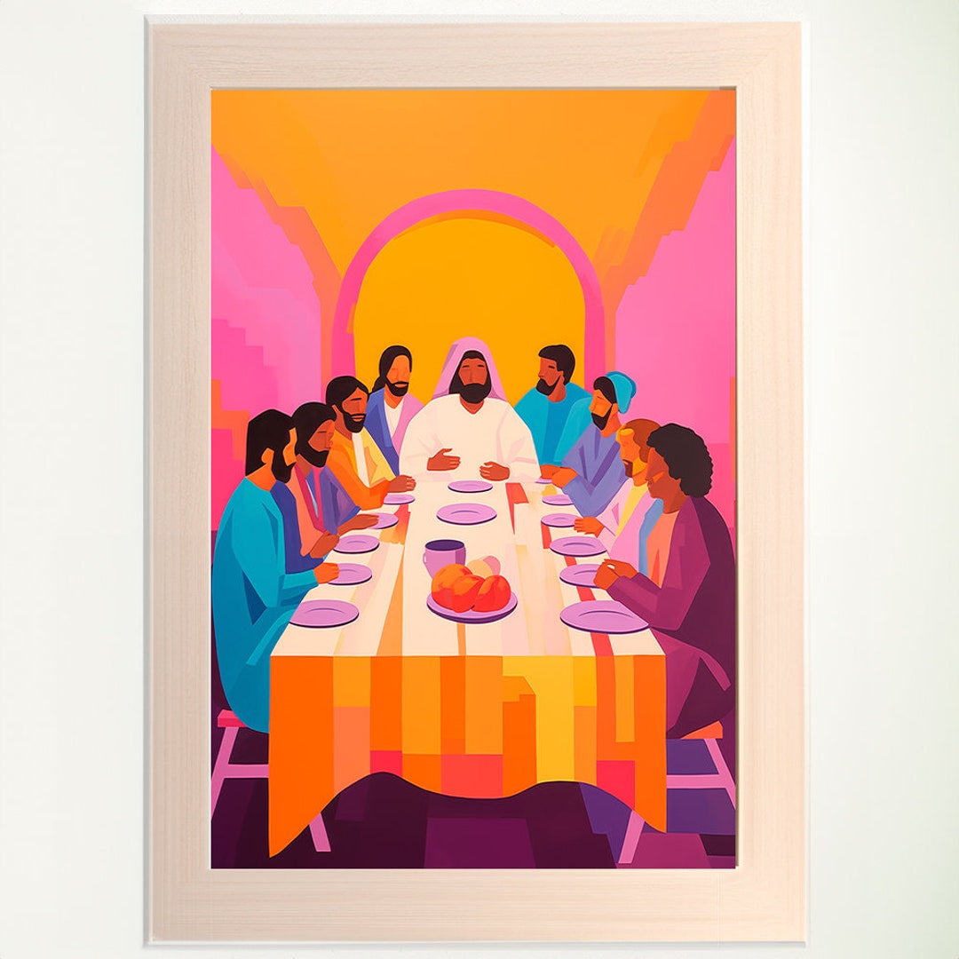 The Last Supper Landscape, Digital Print, Matthew 26:26-29, Sketches ...