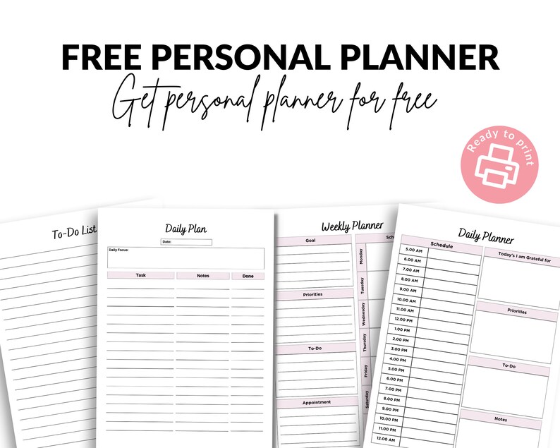 2024 Girl Boss Planner Printable, Boss Babe Planner, Small Business