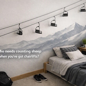 Sillas de mini telesilla – Decoración para el hogar en la montaña, regalo para esquiadores o practicantes de snowboard, adorno personalizado