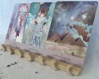 tarot / Oracle card holder for 2- 3 cards in matte beige