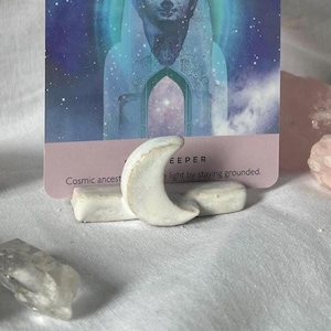 White tarot / Oracle card holder moon