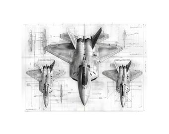 F 22 Raptor Engineering Drawing