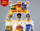 Mighty Express Birthday Cake Topper, Printable Party Decoration (Digital Download)