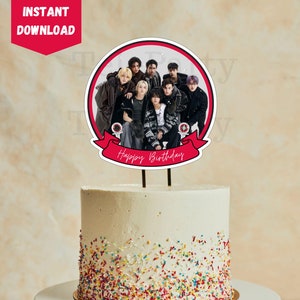 Stray Kids Centerpiece, Stray Kids Cake Topper, Stray kids Printable Cake Topper, Digital Party Supply, Cupcake Topper, Stray Kids Kpop